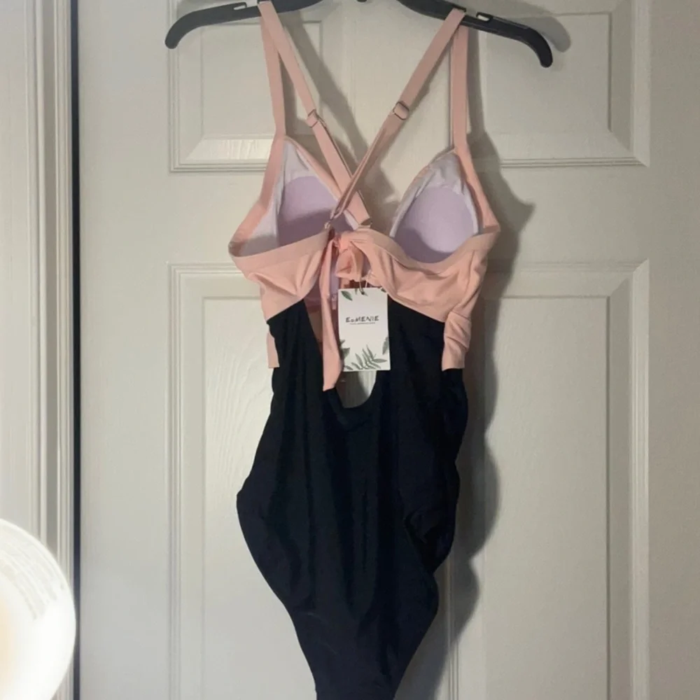 Women’s Pink and Black Swimsuit - Picture 4 of 5